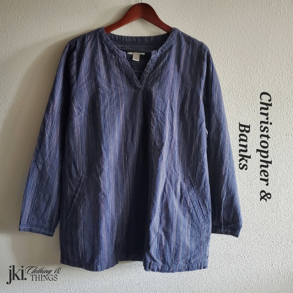 Christopher & Banks Women's Blouse Longsleeves